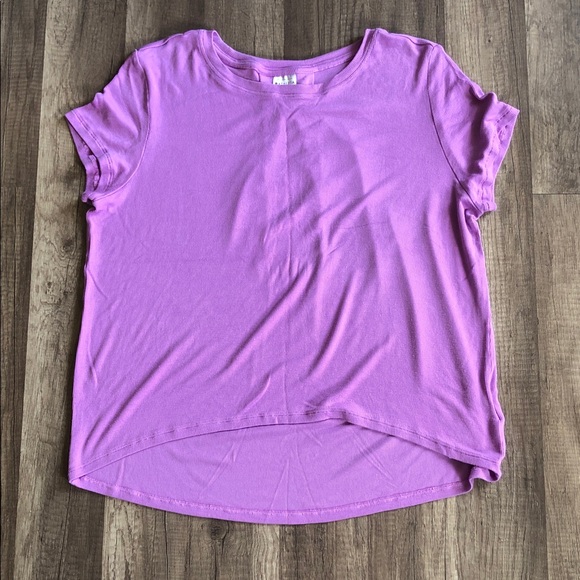 Athleta With Ease Ribbed Lilac Tee XS - Picture 2 of 8